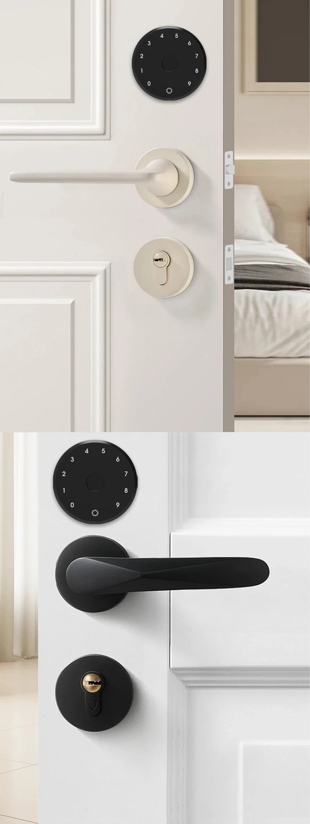 RAYKUBE A1 Ultra Tuya BLE Intelligent Electronic Door Lock with Wireless Fingerprint Keypad Lock FPT1 Punch-free installation