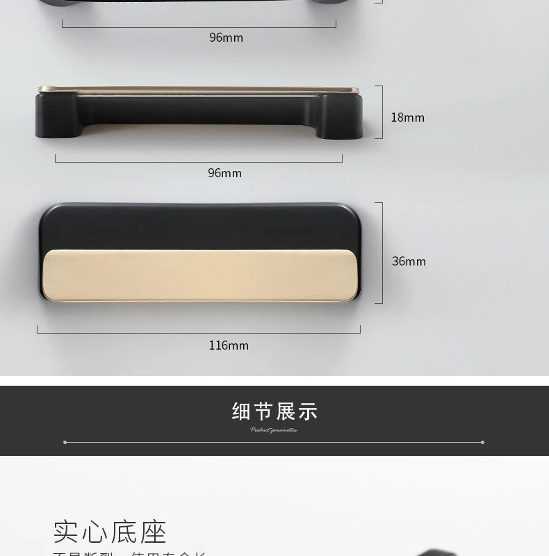 WV Luxury Kitchen Cabinet Storage Handles Dressers Closet Cupboard Drawer Knobs Cabinet Door Handles Wardrobe Furniture Hardware