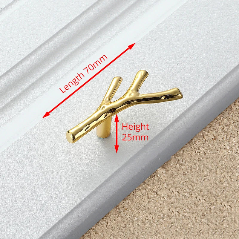 KAK 10pcs Tree Branch Furniture Handle 96mm 128mm Black Silver Bronze Kitchen Cabinet Handles Drawer Knobs Door Pulls Hardware