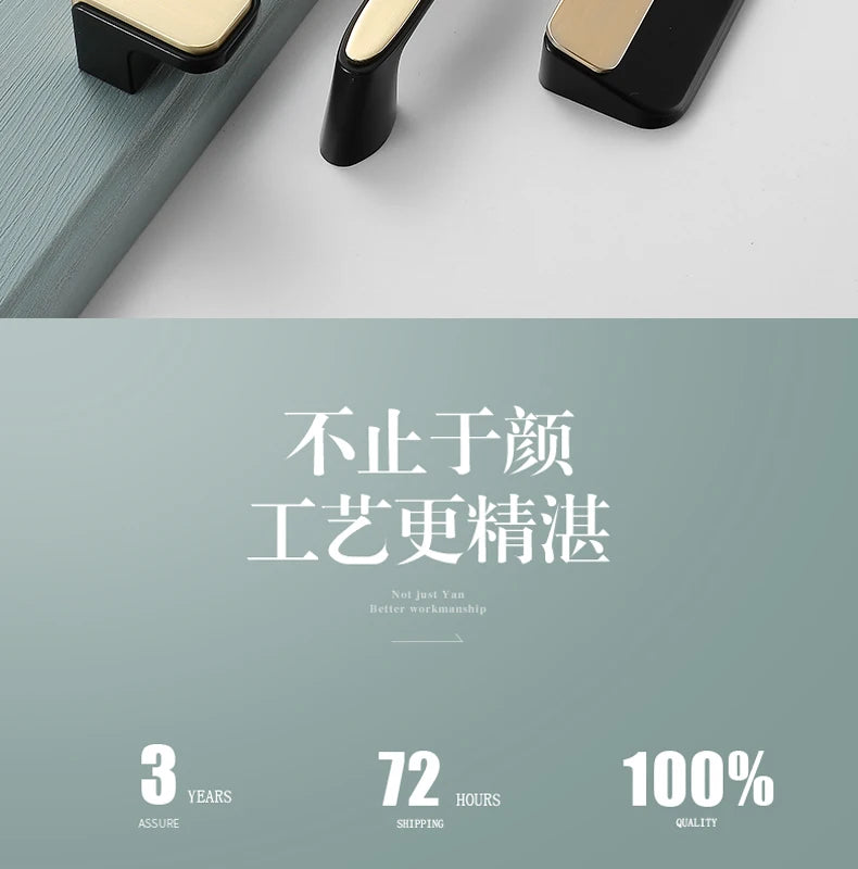 WV Luxury Kitchen Cabinet Storage Handles Dressers Closet Cupboard Drawer Knobs Cabinet Door Handles Wardrobe Furniture Hardware