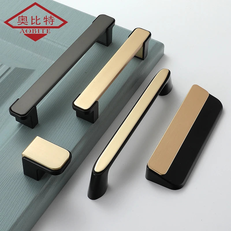 WV Luxury Kitchen Cabinet Storage Handles Dressers Closet Cupboard Drawer Knobs Cabinet Door Handles Wardrobe Furniture Hardware