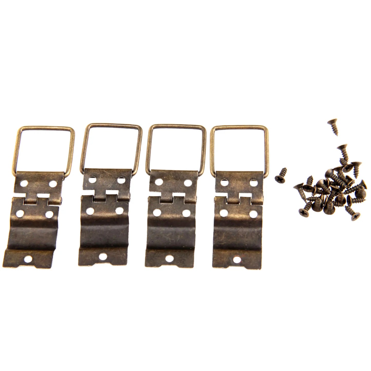4Pcs Antique Furniture Cabinet Door Hinges Drawer Jewellery Box Hinge Printing Packaging Jewelry Box DIY Accessories 38x21mm