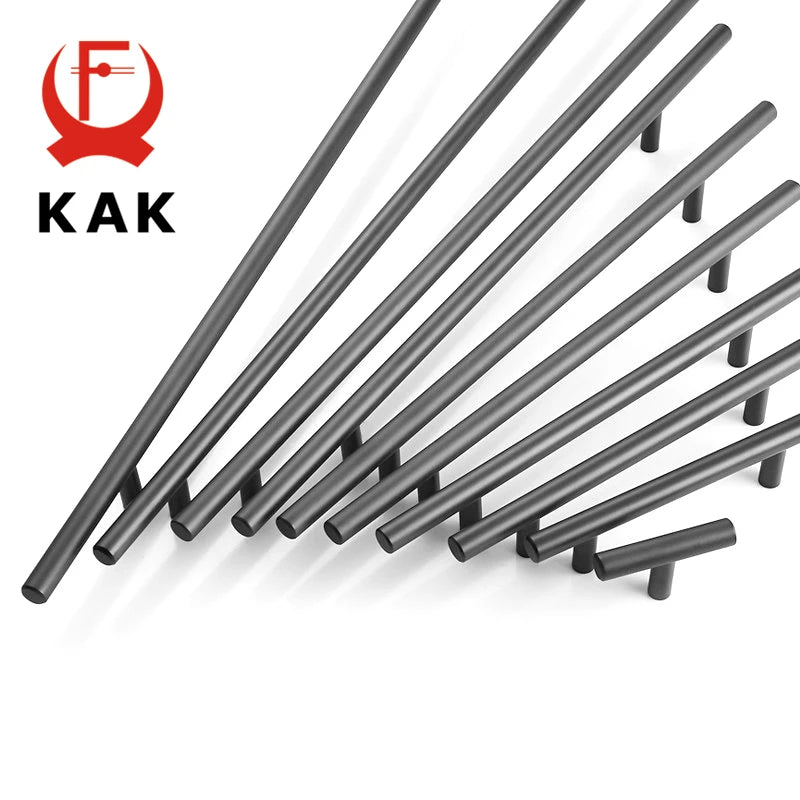KAK 2" ~ 24'' Kitchen Door T Bar Straight Handle Knobs Cabinet Pull Diameter 10mm Stainless Steel Handles Furniture Hardware