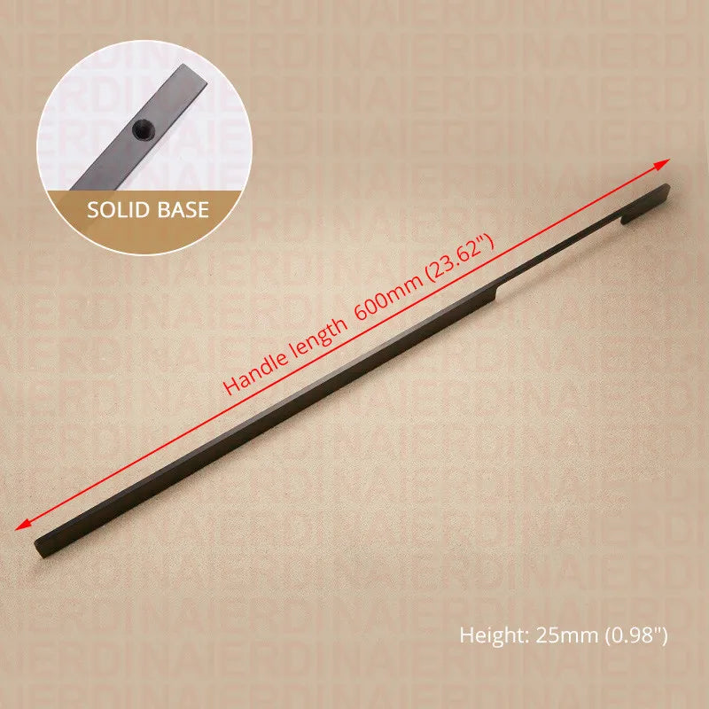 NAIERDI American Handles Cabinet Door Handle Knob 800mm 1000mm Long Handles Matte Black Gold Furniture Handles Wardrobe Hardware
