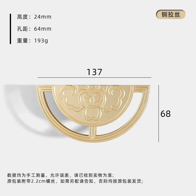 Handles for Furniture Retro Half Circle Cabinet Door Handles Wardrobe Drawer Pulls Decoration Hardware Kitchen Cabinet Handles