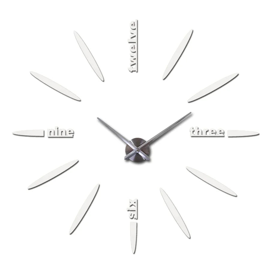 New fashion 3d wall clock reloj de pared quartz watch brief diy clocks living room large stickers decorative horloge murale