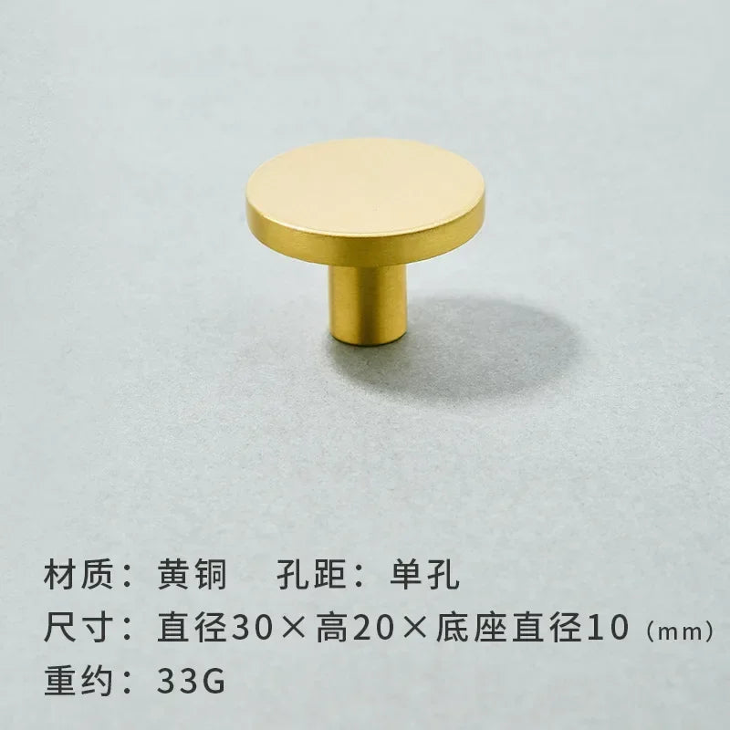 Brass Furniture Handles Modern Wardrobe Dresser Cupboard Cabinet Drawer Knobs Kitchen Cabinet Handles Refrigerator Door Pulls