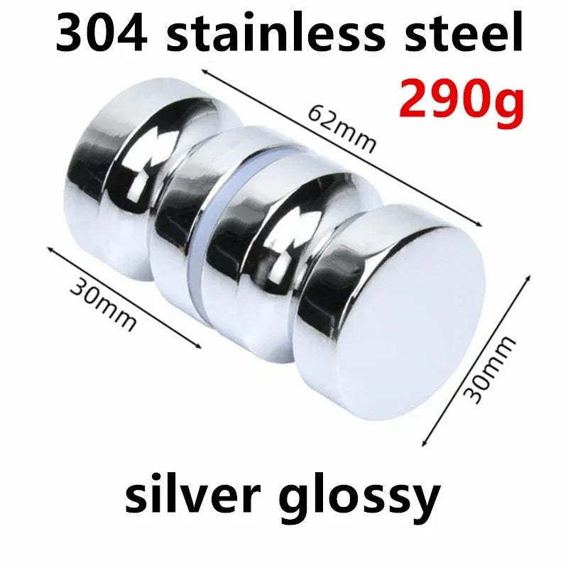Bathroom Glass Door Knob Aluminum Alloy Shower Cabinet Window Kitchen Cupboard Hardware Handle with Screw Modern Home Decor