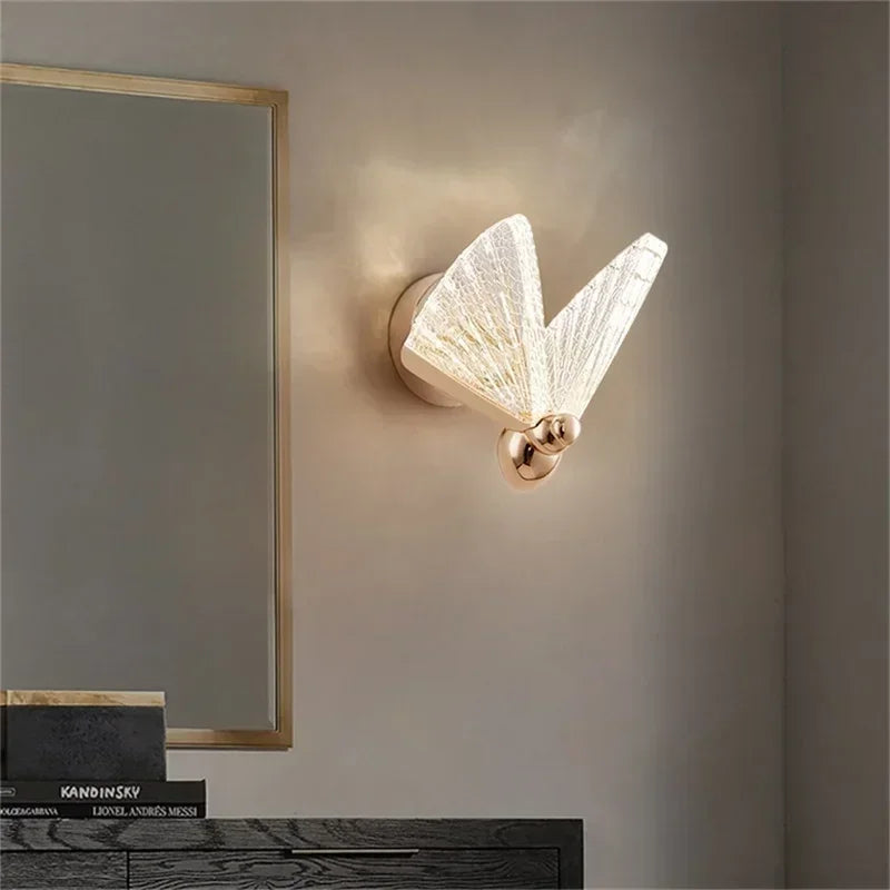 TEMAR Nordic Creative Butterfly Wall Lights Sconces Modern LED Lamps Fixtures Decorative for Home