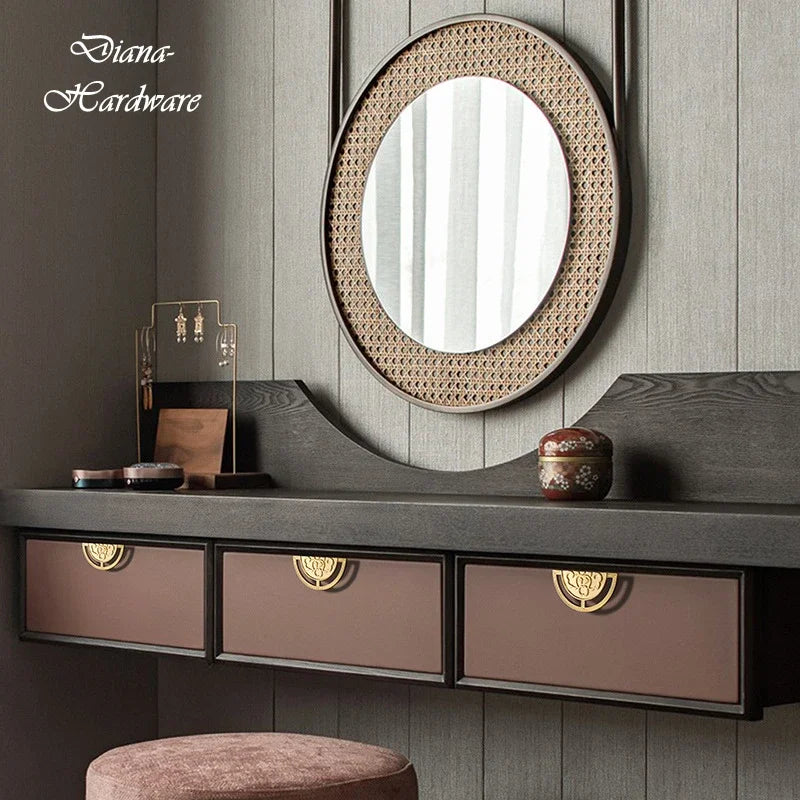 Handles for Furniture Retro Half Circle Cabinet Door Handles Wardrobe Drawer Pulls Decoration Hardware Kitchen Cabinet Handles