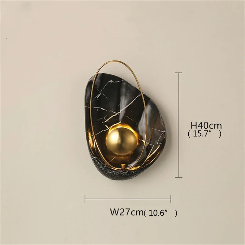 DEBBY Nordic Creative Wall Light Sconces Modern LED Lamp Pearl Shade Fixtures for Home Living Room