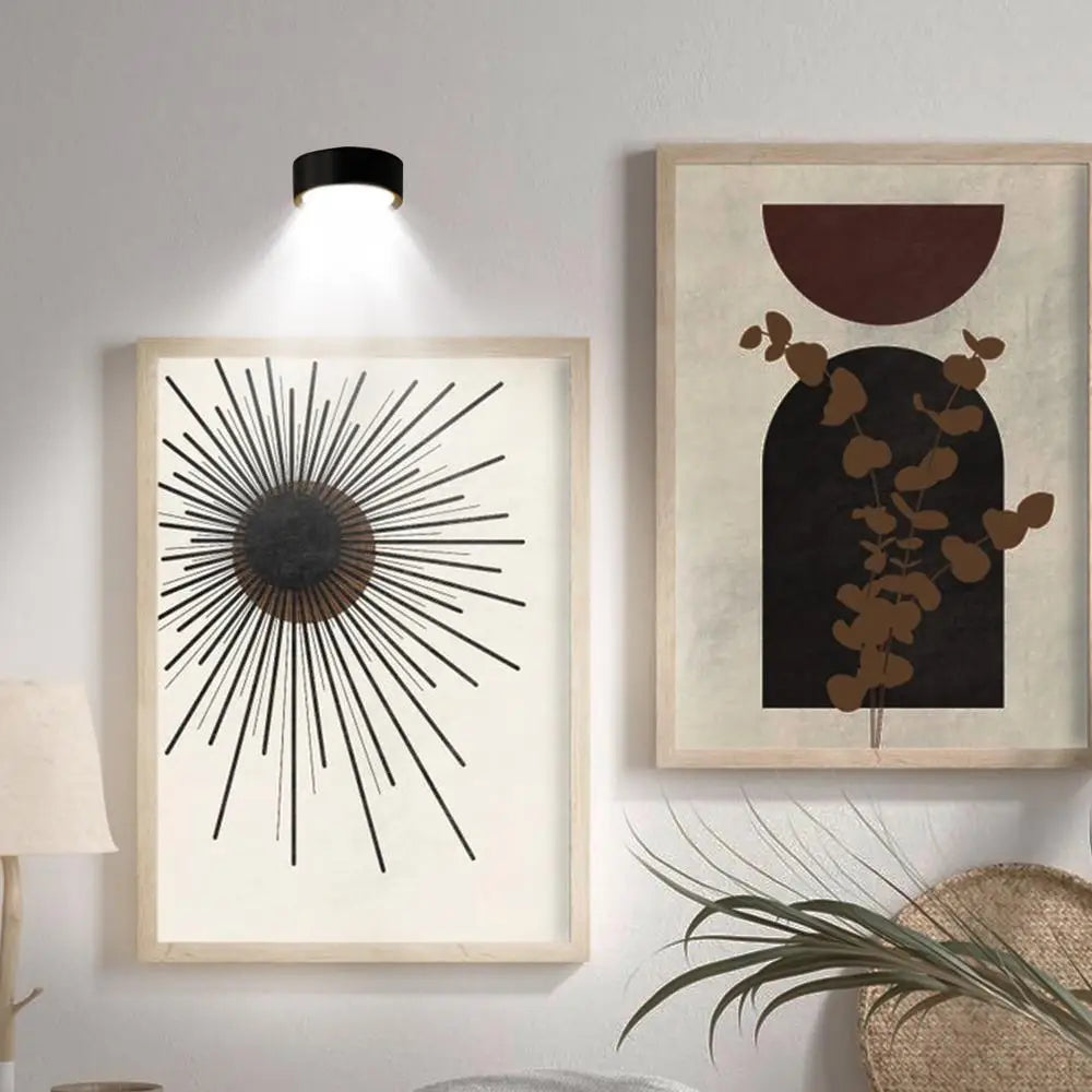 LED Magnetic Wall Sconce Lights Wall Mounted Lamp with Remote Control 13-Color RGB Painting Art Display Light Dimmable