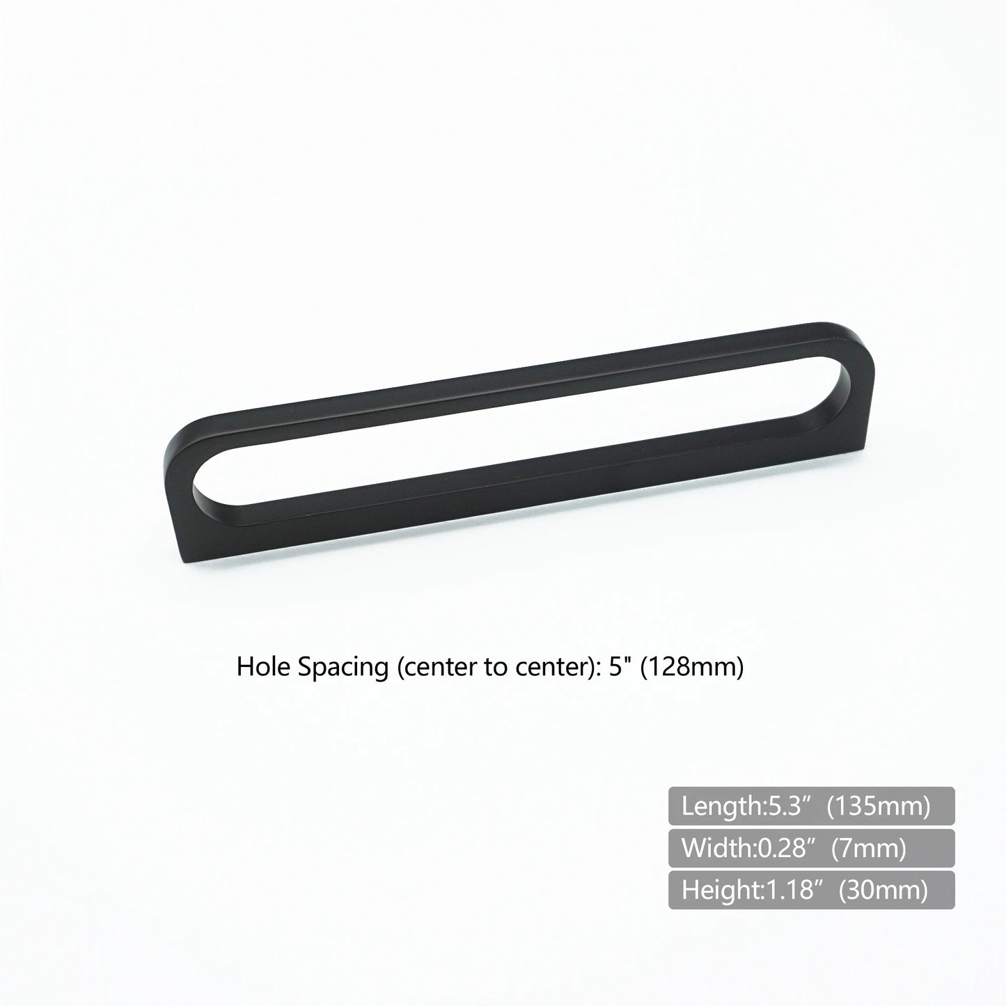 320mm Longer Alloy Furniture Handles Black Kitchen Cabinet Handle Hardware Round Square Single Hole Door Knobs Wardrobe Pulls