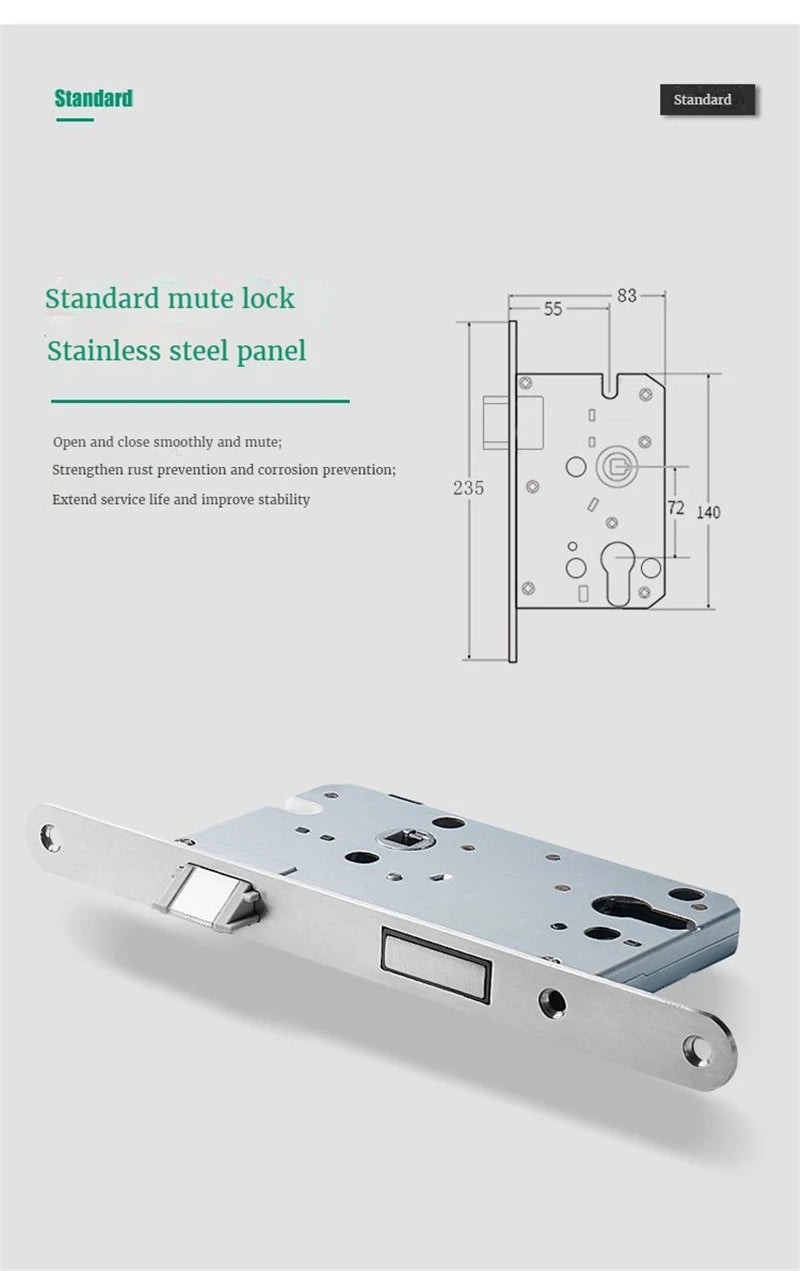 Split Mute Anti-Theft Door Lock Nordic Handmade Walnut Wood Handle Bedroom Lock Toilet Bathroom Door Lock Furniture Hardware
