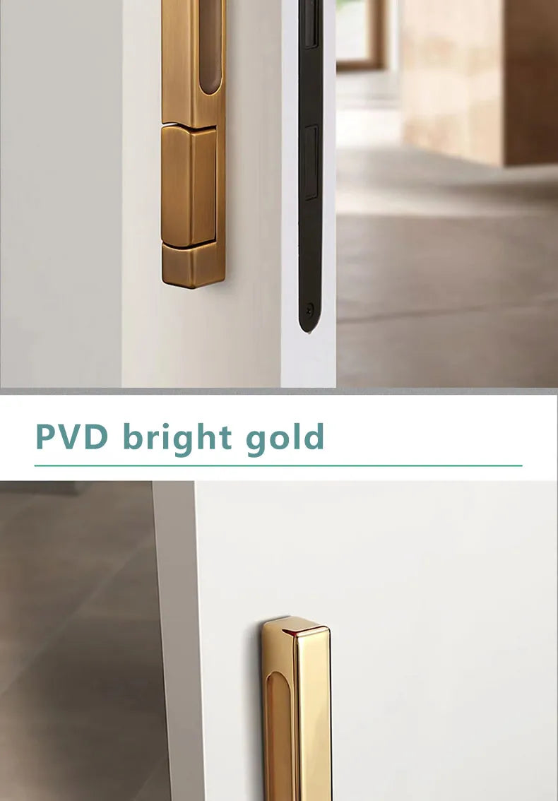 Single-Side Invisible Sizzle Lock Single-Side Lock For Interior Bedroom Background Door Secret Lock Hidden Black Door Handle