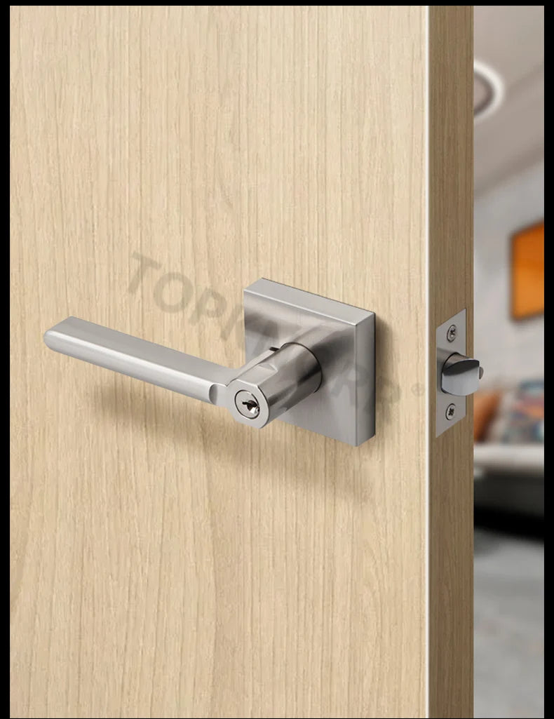 American Bathroom Door Lock Bathroom Keyless Three-pole Hand Lock Home Bedroom Door With Key Door Handle Spherical Lock Doorknob