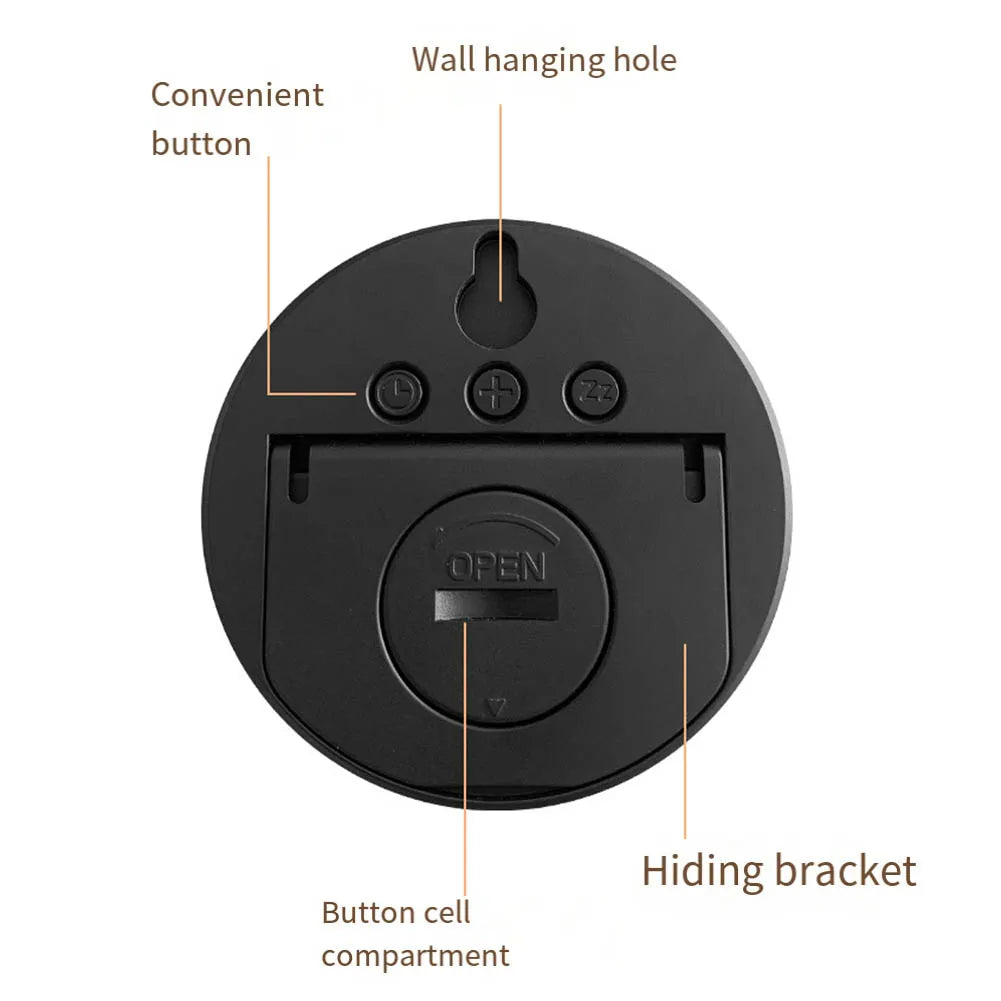 Multi-function Clock Indoor Temperature Humidity Clock Date Display Electronic Alarm Clock Home Wall Mounted Clock