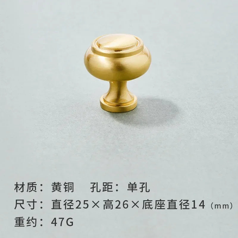Brass Furniture Handles Modern Wardrobe Dresser Cupboard Cabinet Drawer Knobs Kitchen Cabinet Handles Refrigerator Door Pulls