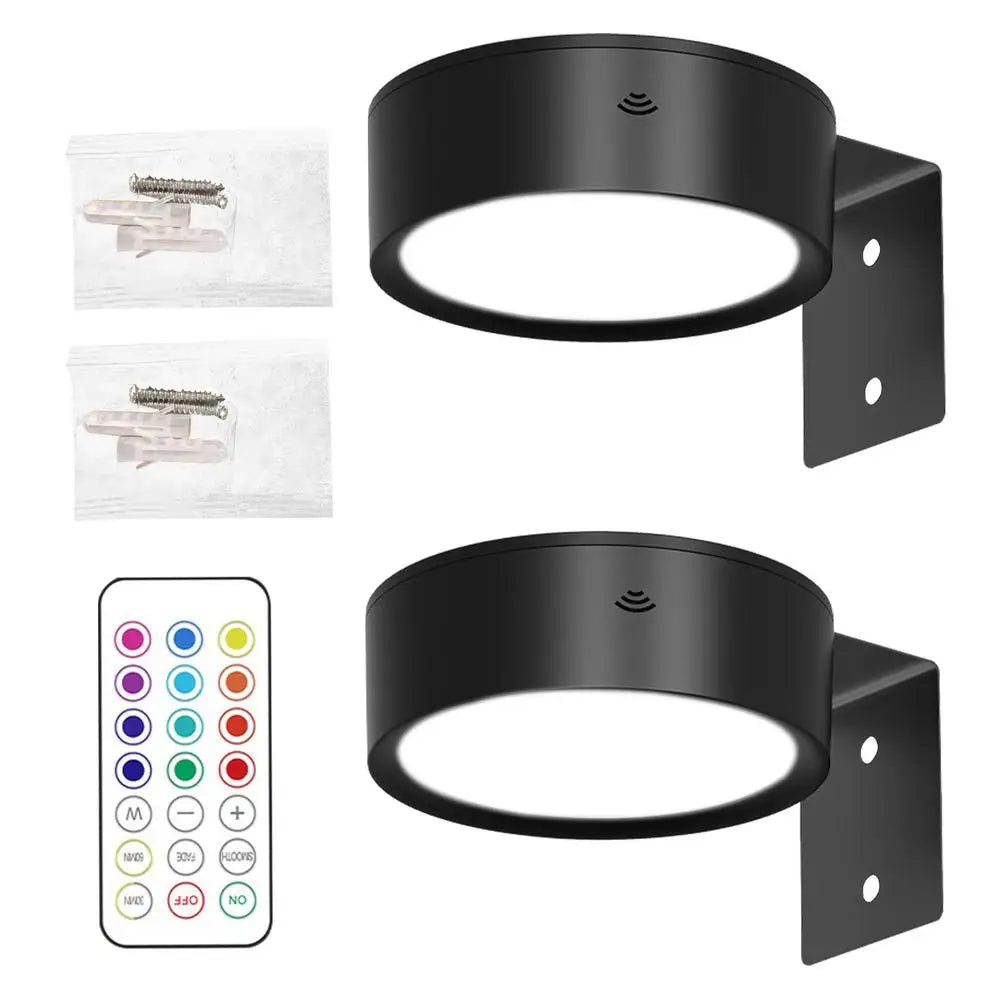 LED Magnetic Wall Sconce Lights Wall Mounted Lamp with Remote Control 13-Color RGB Painting Art Display Light Dimmable
