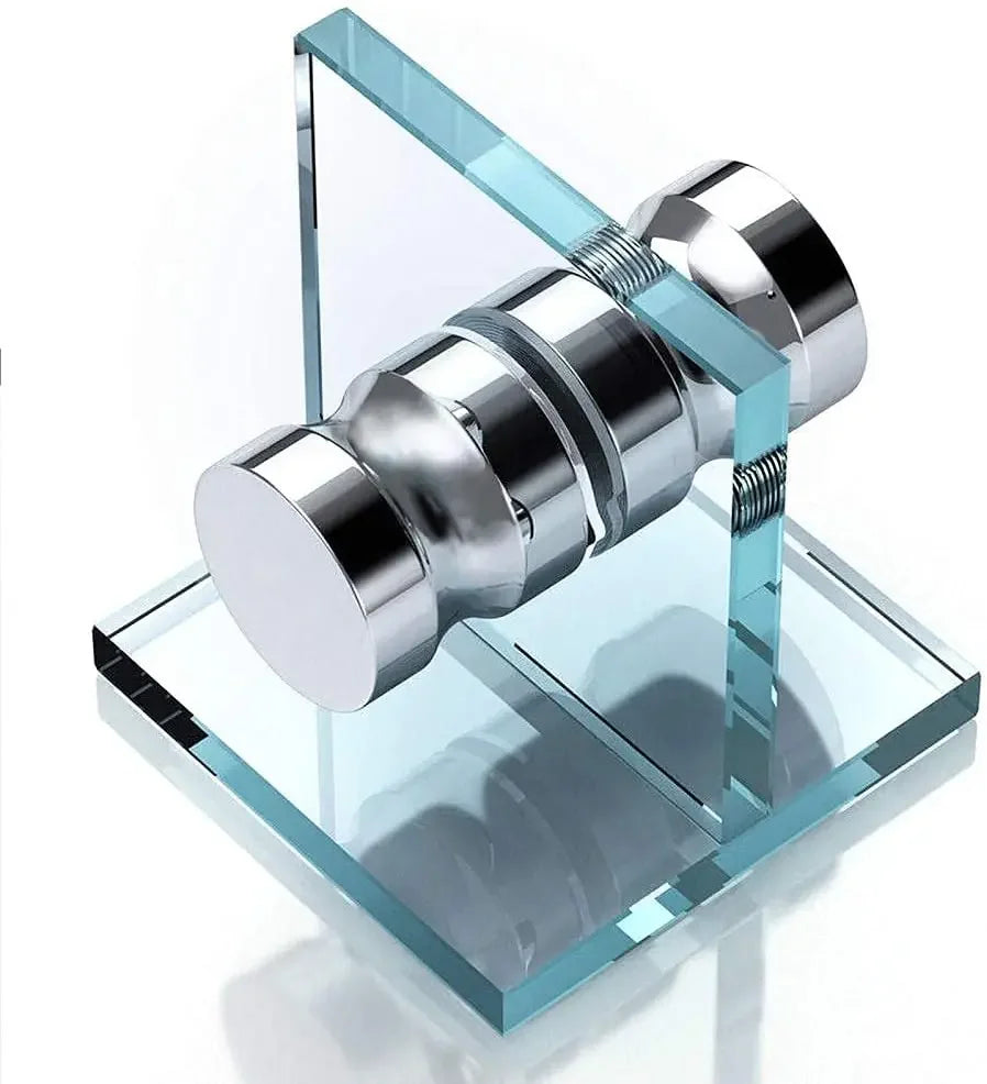 Bathroom Glass Door Knob Aluminum Alloy Shower Cabinet Window Kitchen Cupboard Hardware Handle with Screw Modern Home Decor