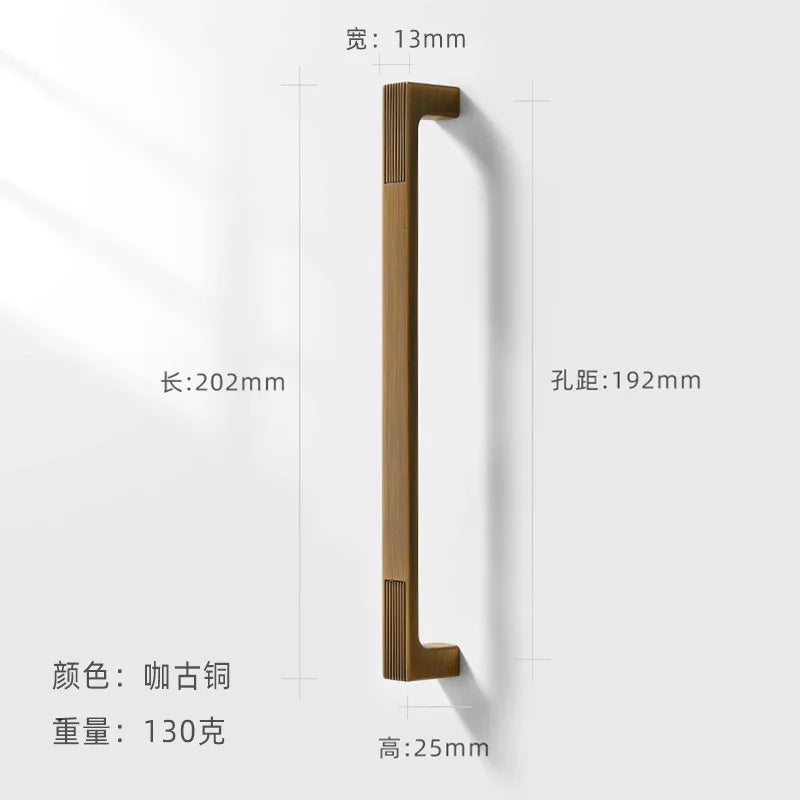 AOBT Chinese Furniture Handles Modern Cupboard Dressers Brass Gold Kitchen Cabinet Door Handles Closet Drawer Knobs Hardware
