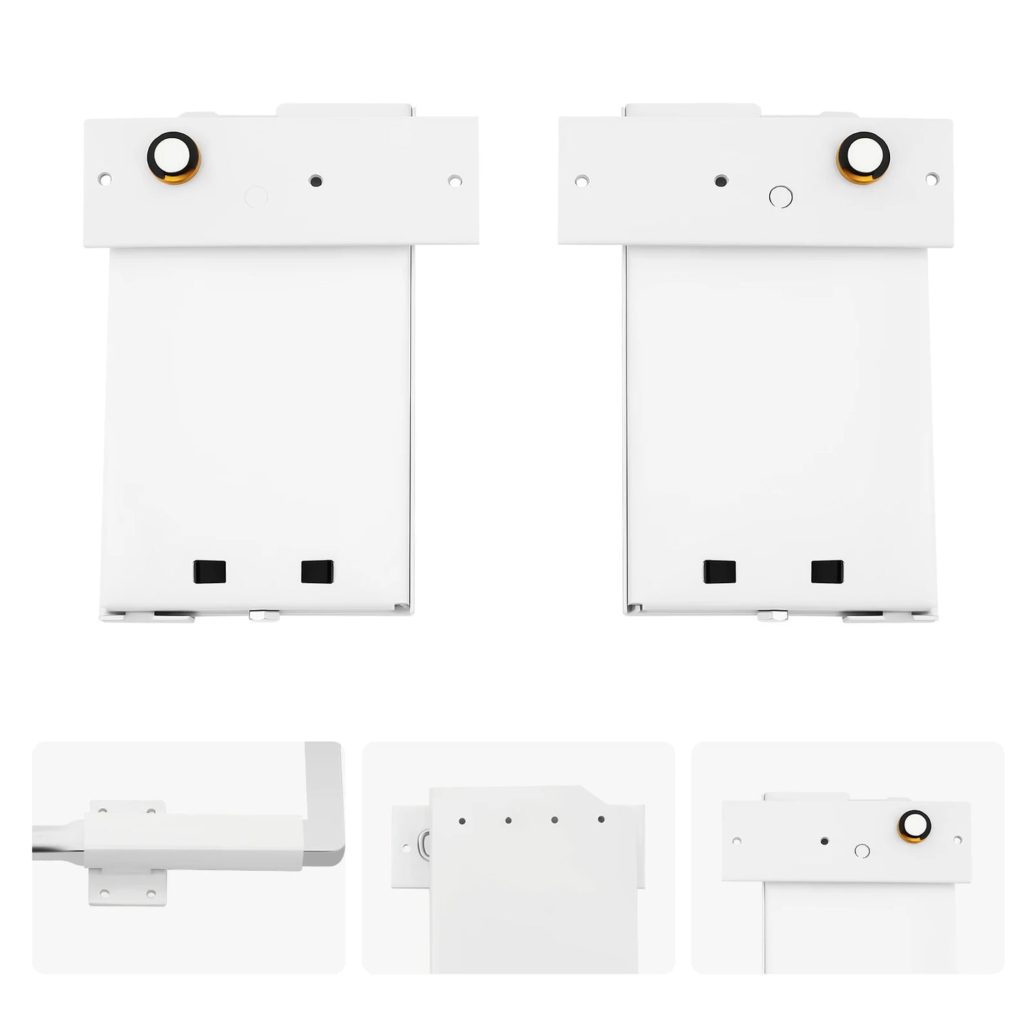 27*34.5cm Silver+ White Wall Bed Hinge Kit, 198kg Load-bearing Metal Bed Hinge Kit Suitable for Medium-sized Wall Beds