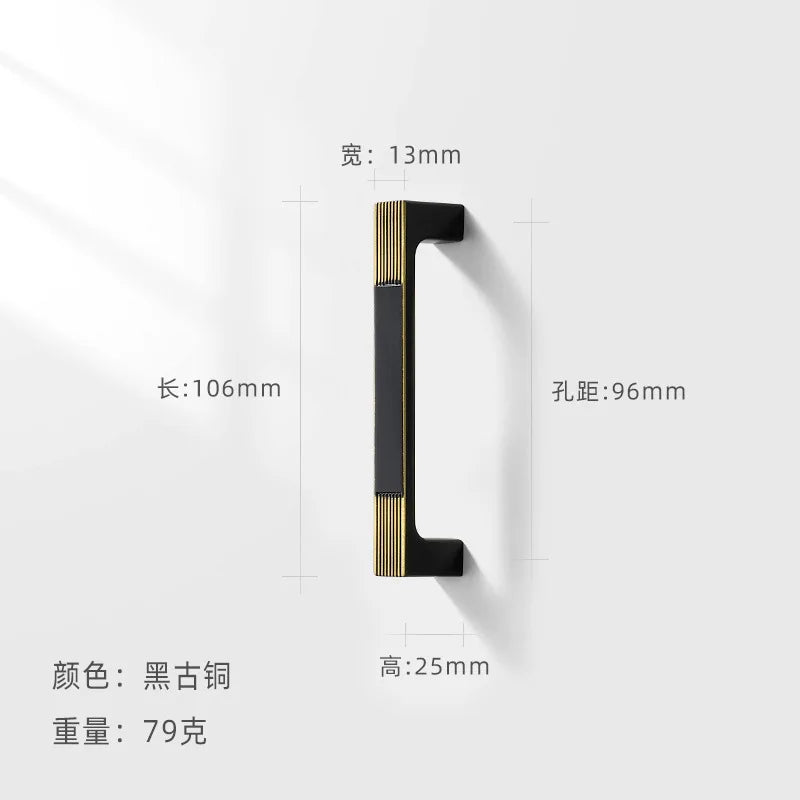 AOBT Chinese Furniture Handles Modern Cupboard Dressers Brass Gold Kitchen Cabinet Door Handles Closet Drawer Knobs Hardware
