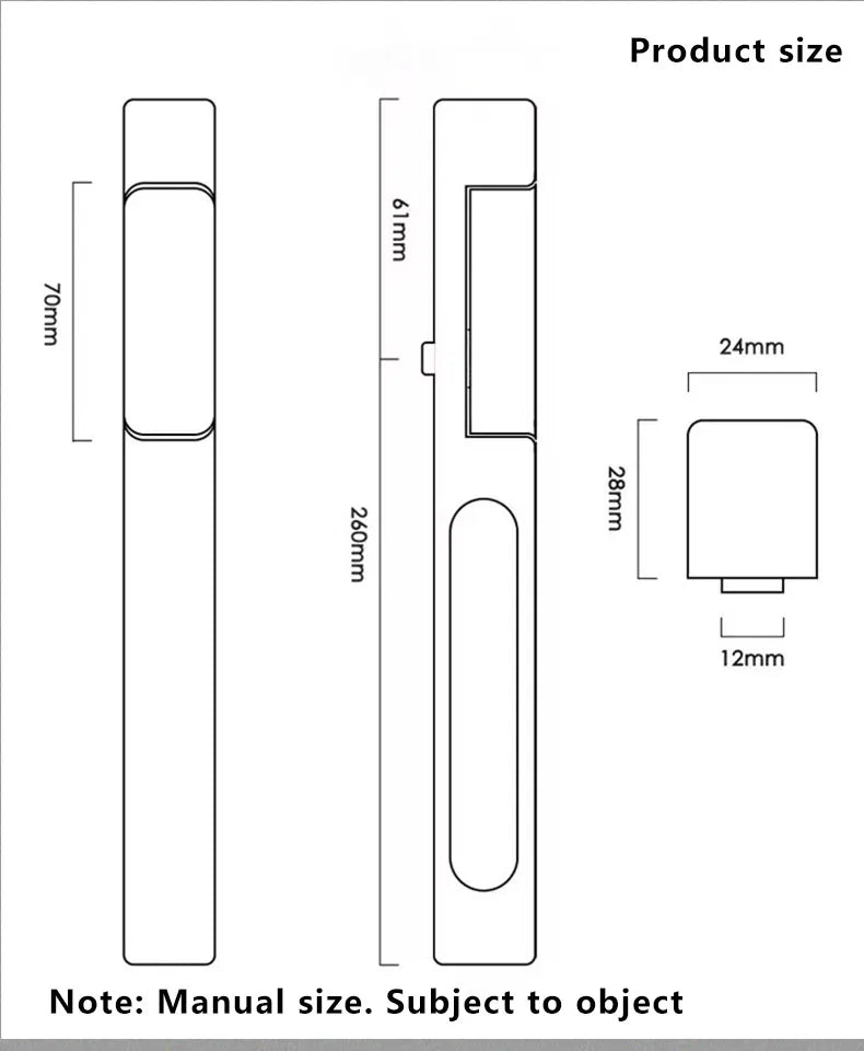 Single-Side Invisible Sizzle Lock Single-Side Lock For Interior Bedroom Background Door Secret Lock Hidden Black Door Handle