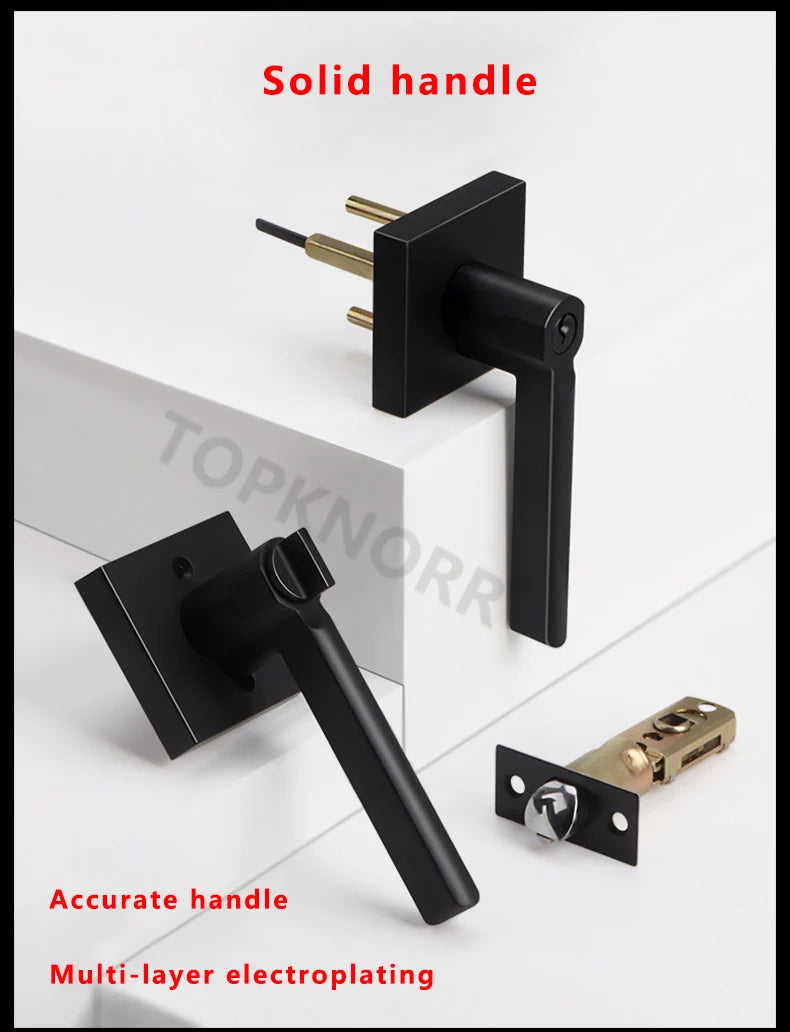 American Bathroom Door Lock Bathroom Keyless Three-pole Hand Lock Home Bedroom Door With Key Door Handle Spherical Lock Doorknob