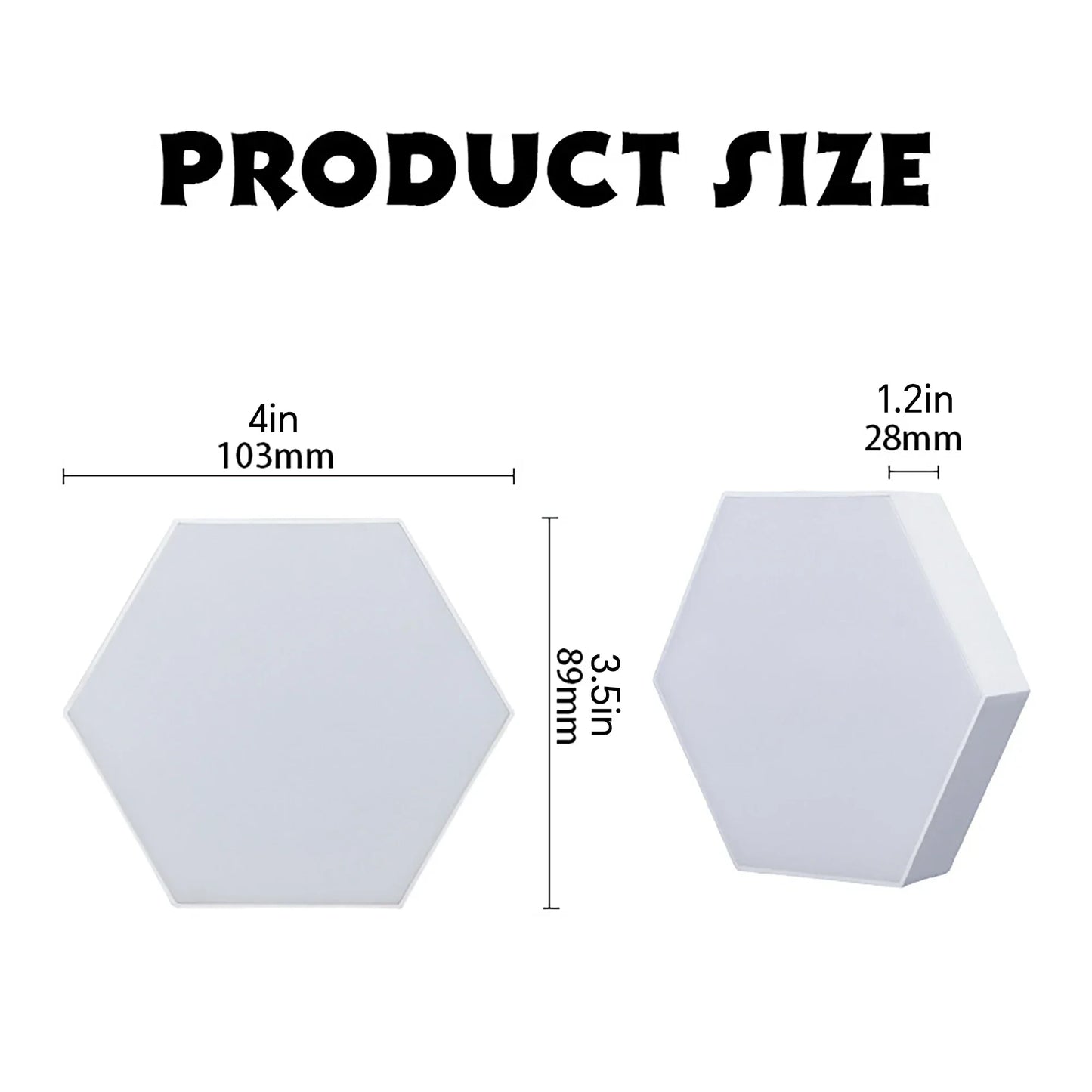 Hexagonal touch LED wall light, neutral white light, night light touch, convenient to use, energy-saving, 6-pack