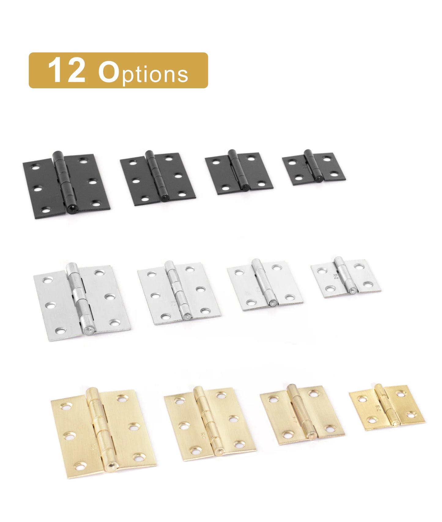 2pcs Stainless Steel Hinge 270 Degree Folding Black Small Hinges Cabinet Door Hinges for Kitchen Cupboard Wooden Box Furniture