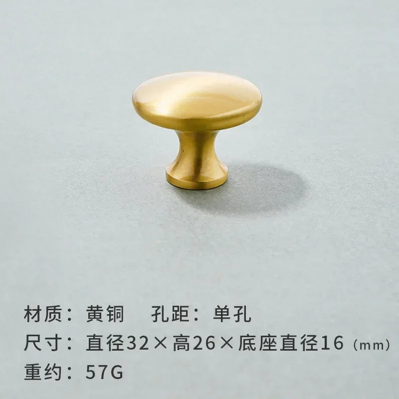 Brass Furniture Handles Modern Wardrobe Dresser Cupboard Cabinet Drawer Knobs Kitchen Cabinet Handles Refrigerator Door Pulls