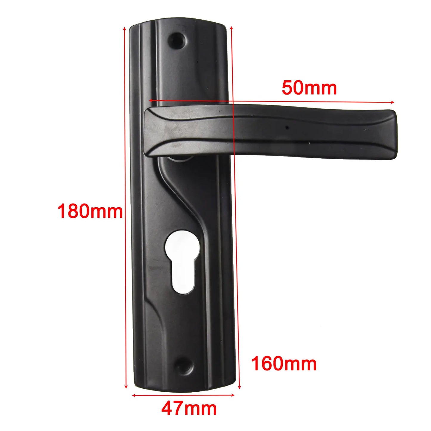 Elegant Appearance For Bedrooms Door Handle Lock Black Door Knob Easy To Install Effortless Locking High-Quality Material