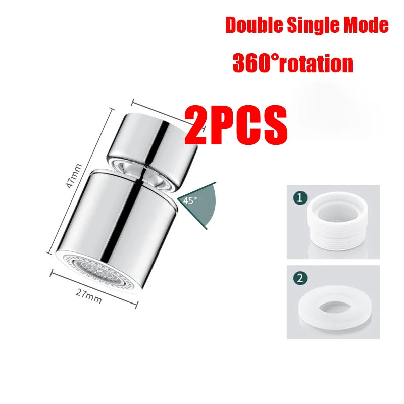 Kitchen Faucet Spray Head Filter Adjustable 360° Rotary Splashback Tap Nozzle Bubbler Kitchen Sink Faucet Aerator Bathroom Fit