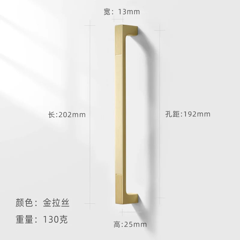 AOBT Chinese Furniture Handles Modern Cupboard Dressers Brass Gold Kitchen Cabinet Door Handles Closet Drawer Knobs Hardware
