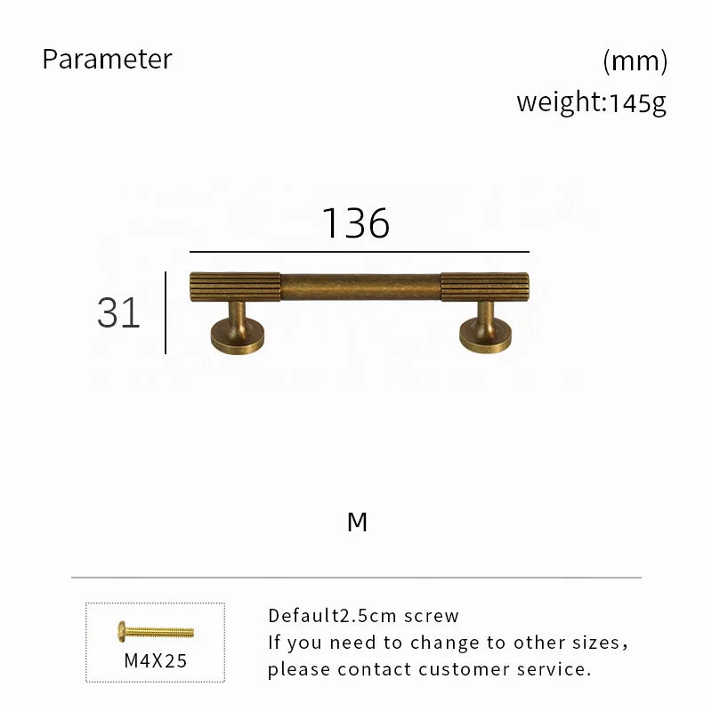 Dooroom Brass Furniture Handle Vintage Style High Quality Cabinet Closet Dresser Shoebox Drawer Cabinet Pull