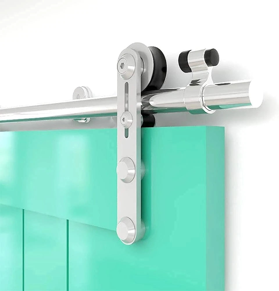 CCJH 4-6.6FTSliding Door Track Kit, Internal Stainless Steel Sliding Barn Wood Door Hardware System for Single Door