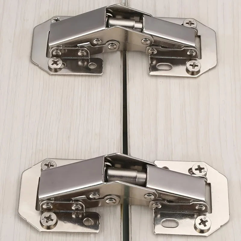 2/10pcs 90 Degree Steel Cabinet Hinges No-Drilling HoleHydraulic Buffer Hinge for Home Kitchen Furniture Hardware