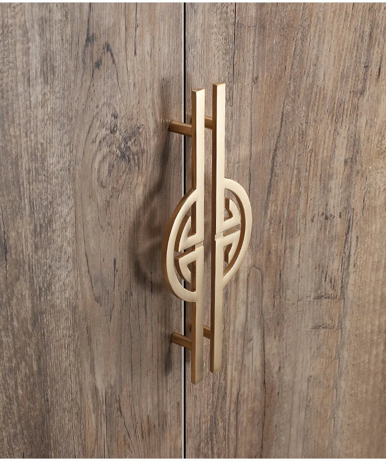 New Chinese Style Handles for Cabinets and Drawers Gloden Shoe Cupboards Bookcase Dresser Wine Cabinet and Wardrobes Handles