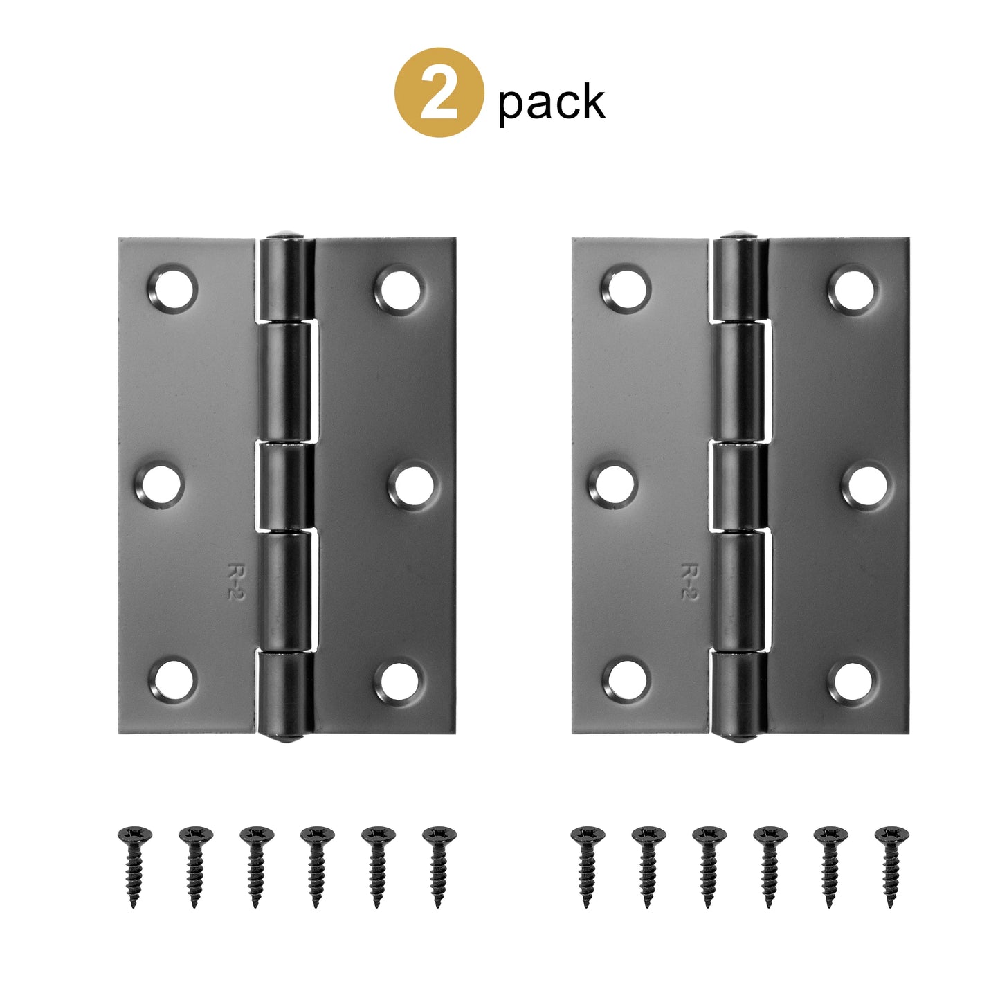 2pcs Stainless Steel Hinge 270 Degree Folding Black Small Hinges Cabinet Door Hinges for Kitchen Cupboard Wooden Box Furniture