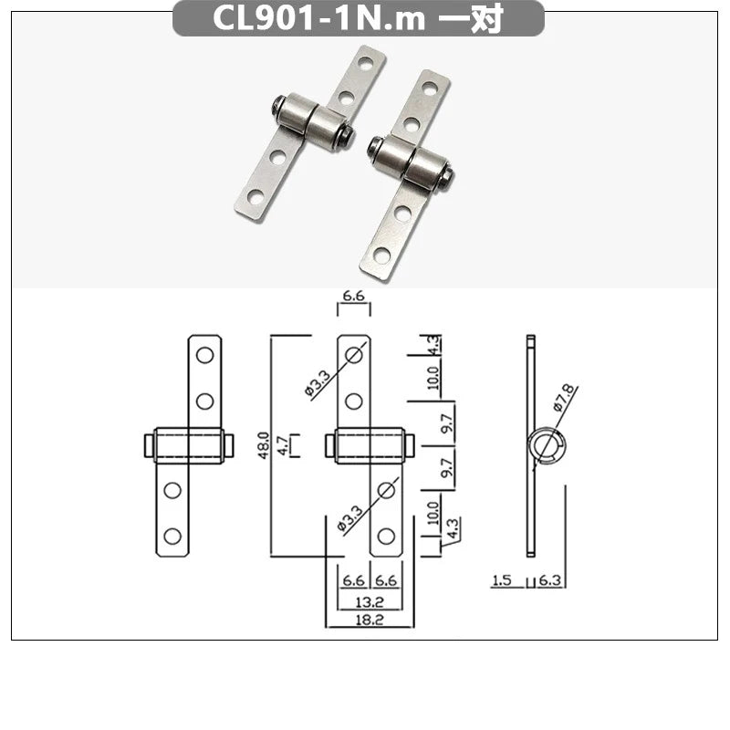 304 stainless steel hinge, small hinge, damping shaft, positioning hinge, free stop torque, 360 degree stop