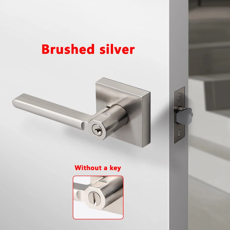 American Bathroom Door Lock Bathroom Keyless Three-pole Hand Lock Home Bedroom Door With Key Door Handle Spherical Lock Doorknob