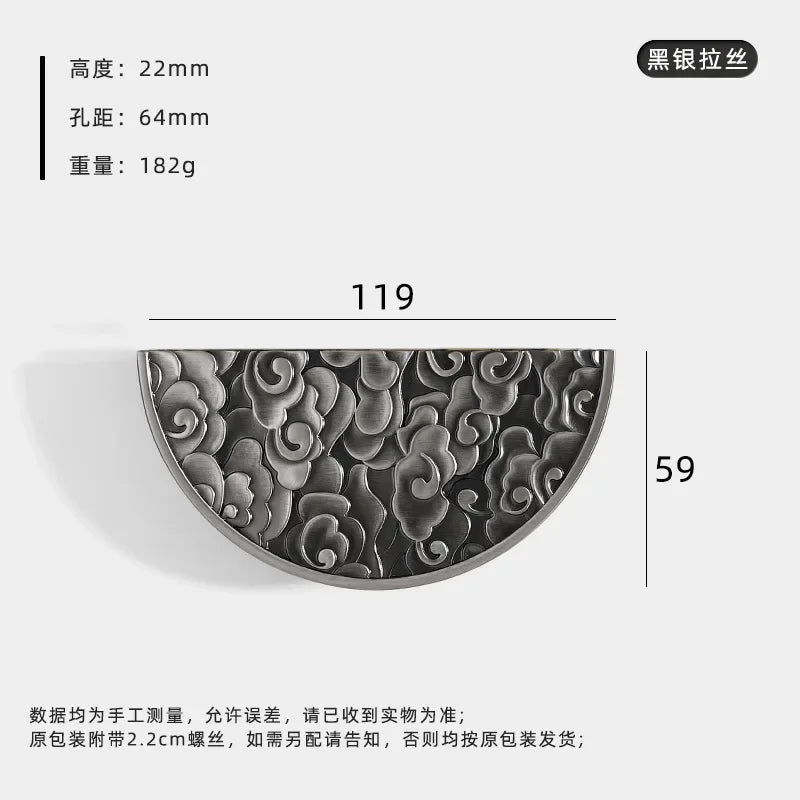 Handles for Furniture Retro Half Circle Cabinet Door Handles Wardrobe Drawer Pulls Decoration Hardware Kitchen Cabinet Handles