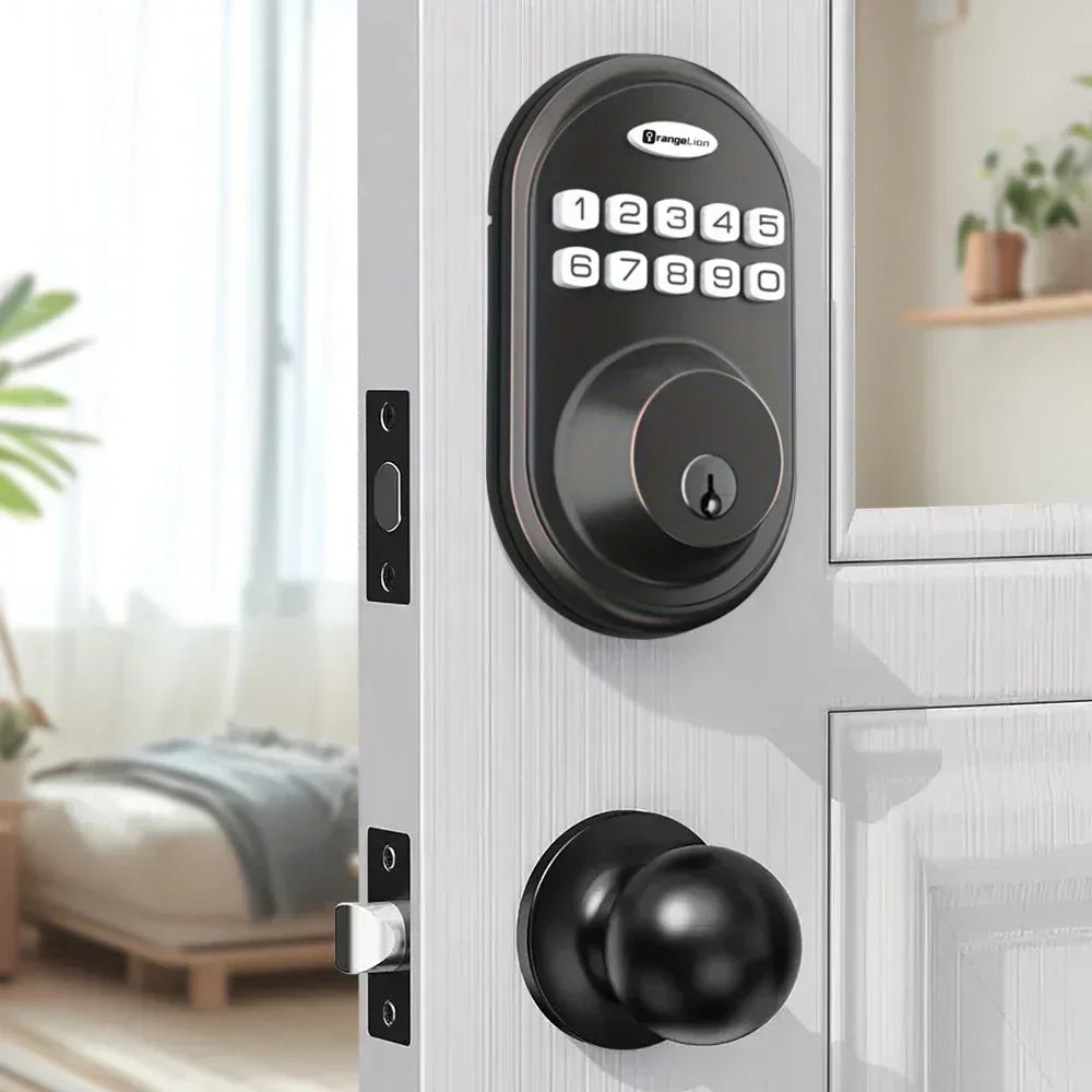 EUUKAIHG Keyless Entry Door Lock, One-Touch Lock/Unlock, Deadbolt Lock with Keypad and Key, Auto Lock for Door