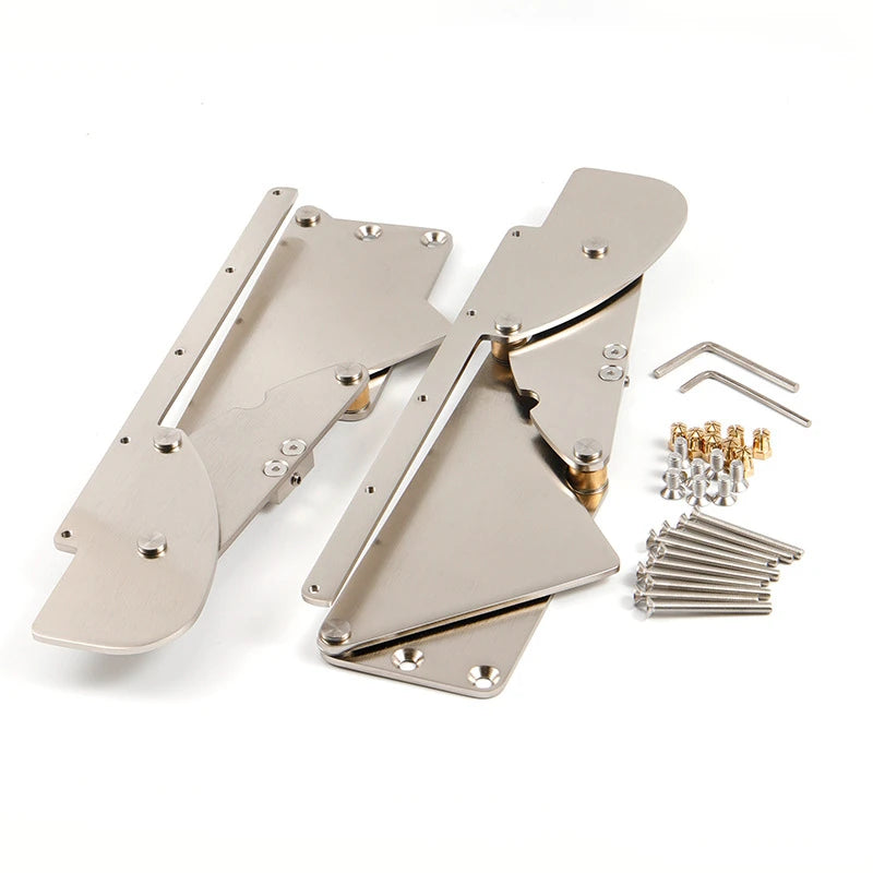 Downward Flipping Cabinet Door Support 80kg Stainless Steel Bracket Desk Flip Table Top Connection Pull-Down Hinge