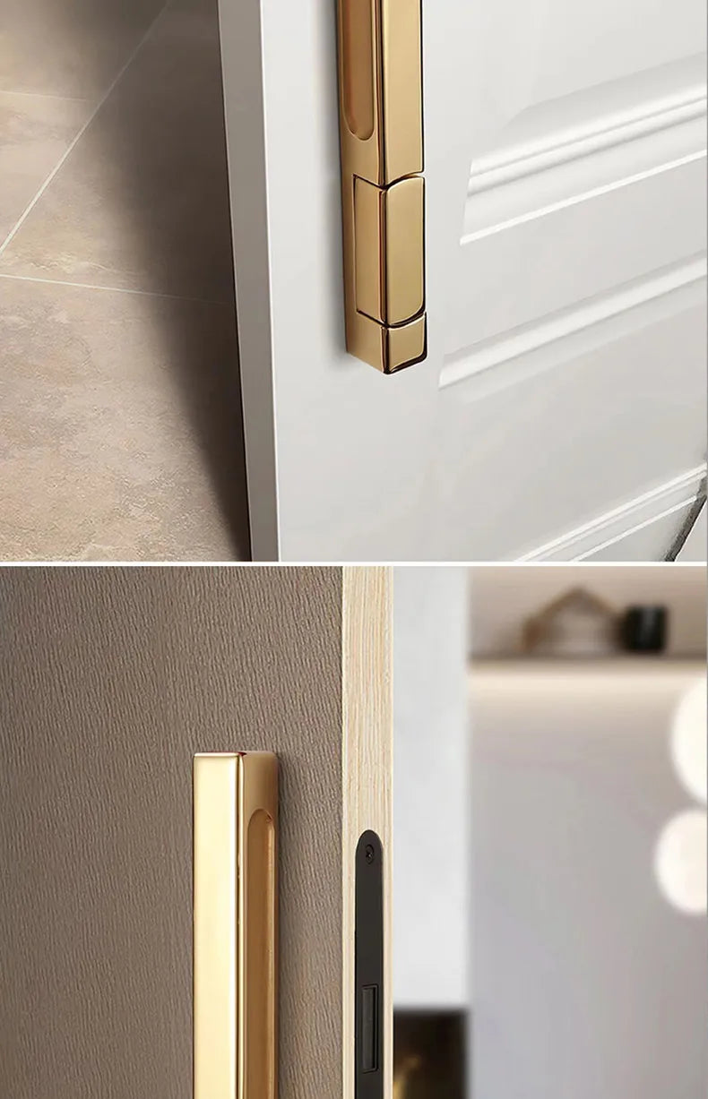 Single-Side Invisible Sizzle Lock Single-Side Lock For Interior Bedroom Background Door Secret Lock Hidden Black Door Handle