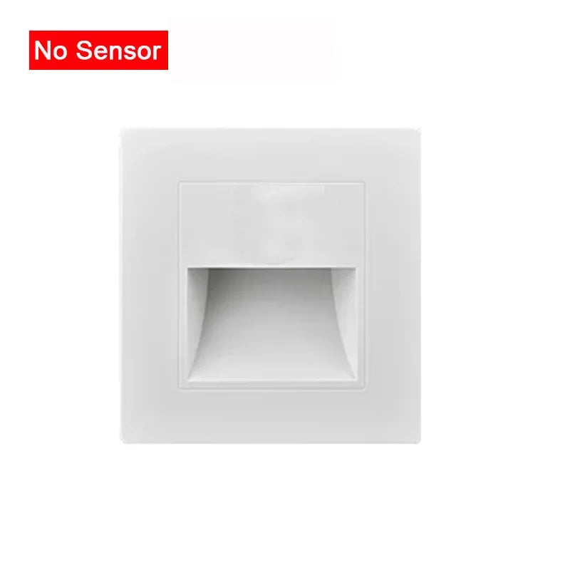 PIR Motion Detector Light Sensor led lights AC 110V-240V Recessed staircase bedroom wall lamp led night light