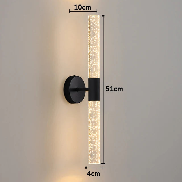 Nordic Bubbles Crystal Rod LED Wall Lamp Bedroom Bedside Living Room Wall Light Aisle Interior Home decoration AC85-265V