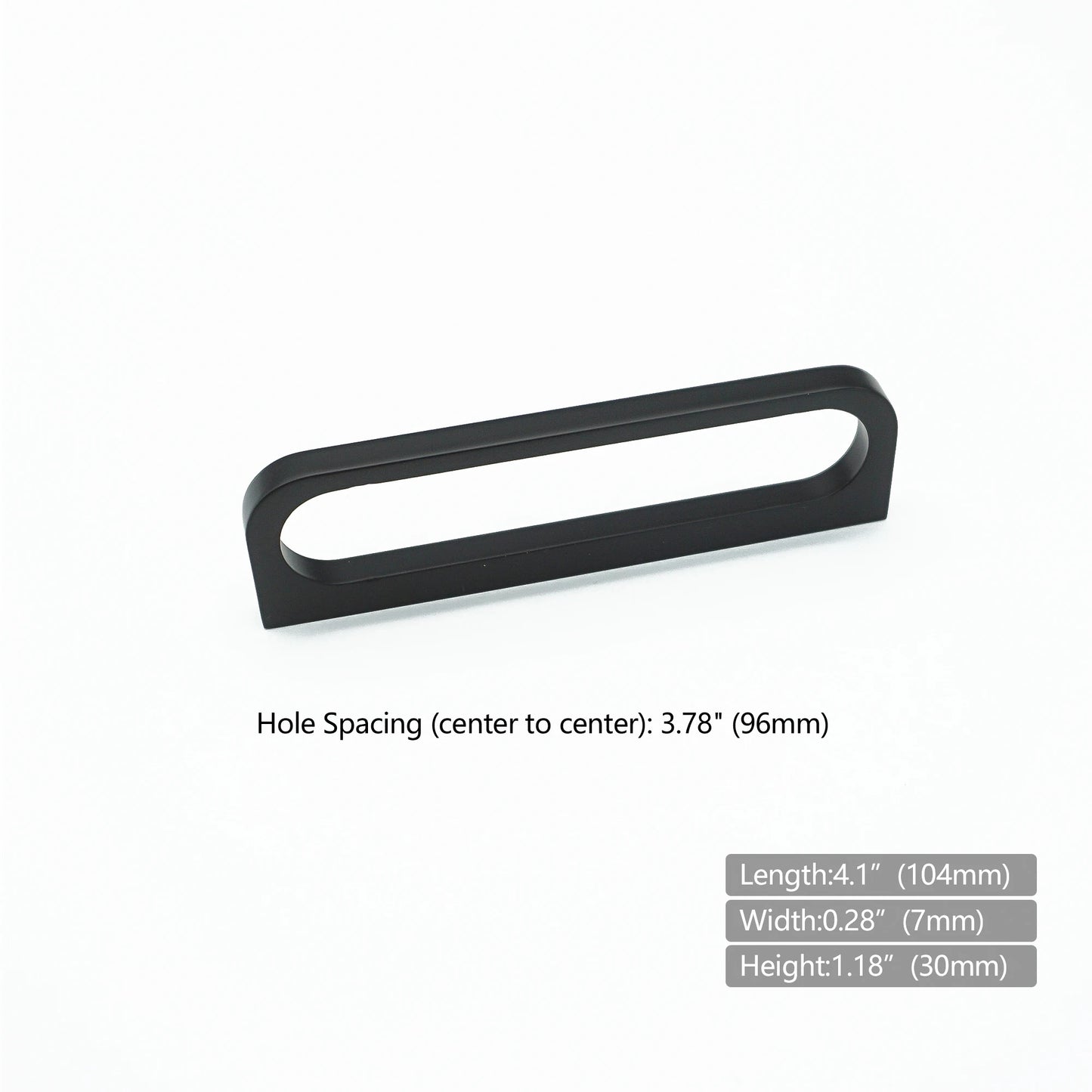 320mm Longer Alloy Furniture Handles Black Kitchen Cabinet Handle Hardware Round Square Single Hole Door Knobs Wardrobe Pulls