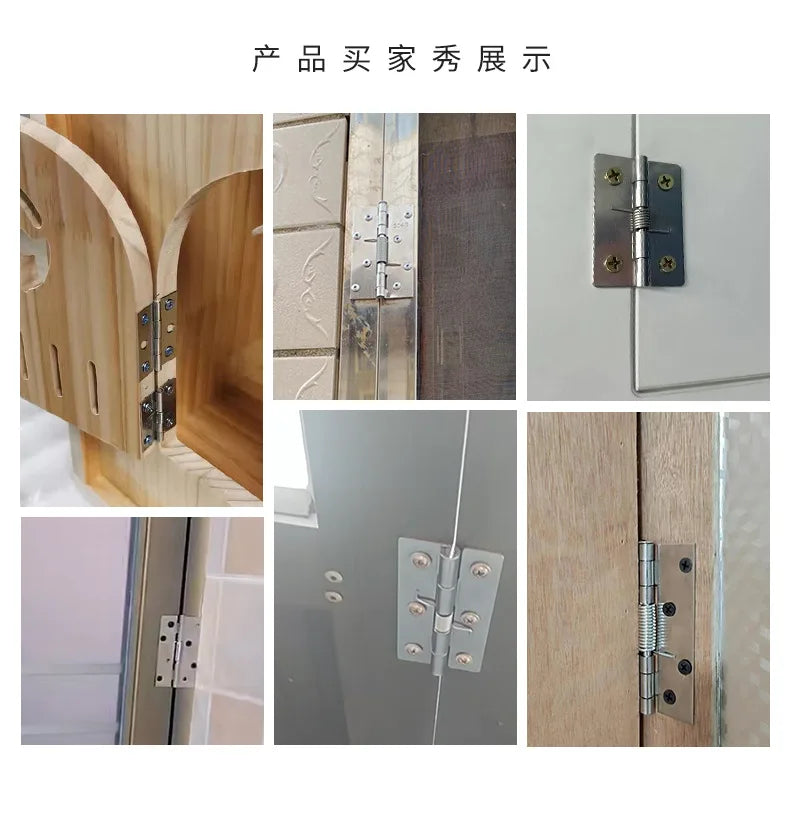 Door Hinges Cross Hinge Automatic Rebound Cabinet Cupboard Window Cabinet Jewelry Box with Spring Furniture Repair Hardware